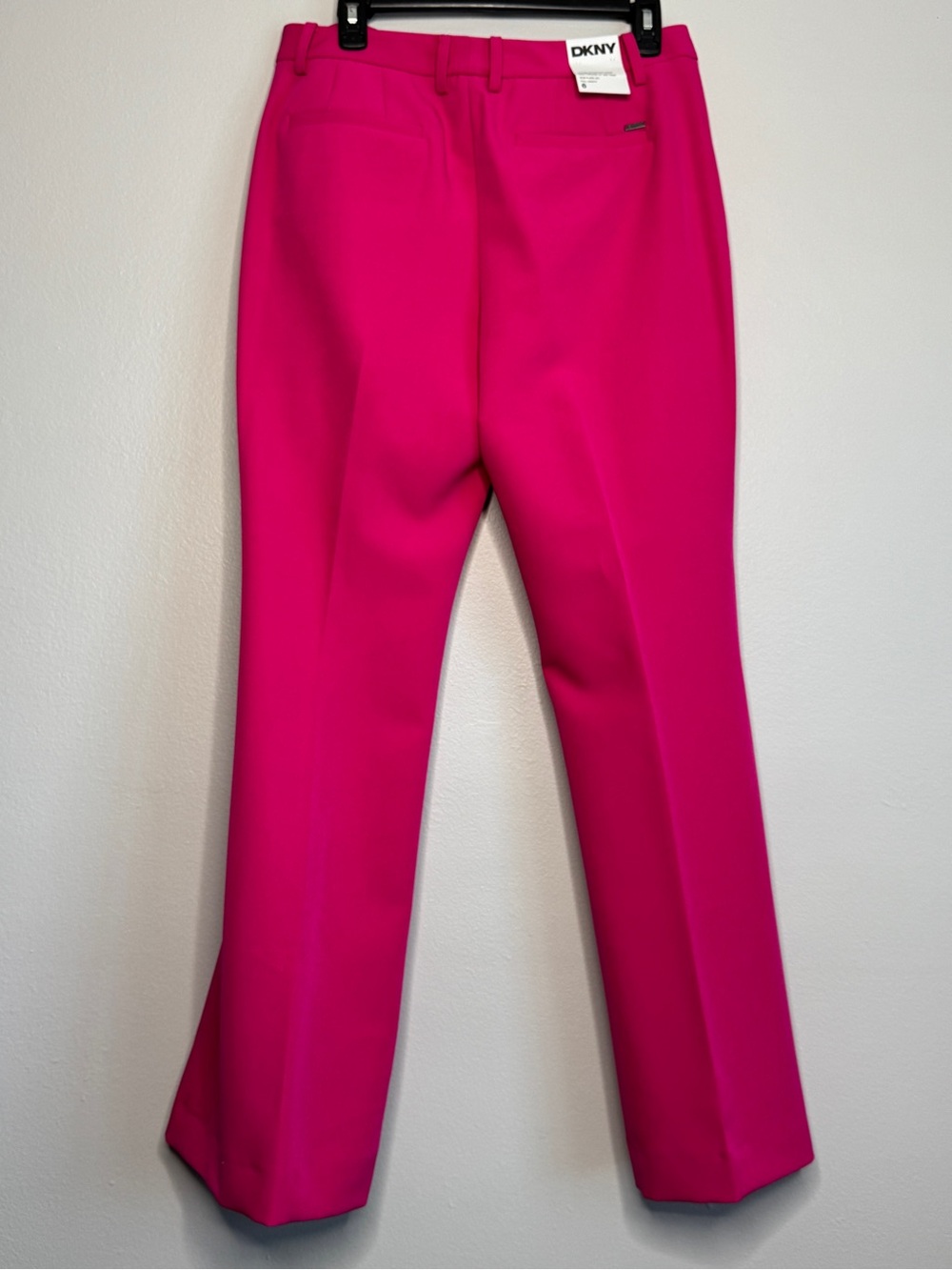 DKNY Fuchsia Pink Boot Tailored Dress Pants Pockets Lined Size 6
